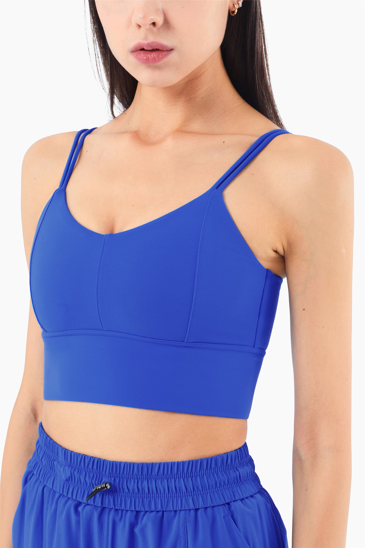 WX1210-BR nuevo chaleco doble halter europeo y americano, ropa interior deportiva para mujer, copa tridimensional, sujetador de yoga con espalda a la moda