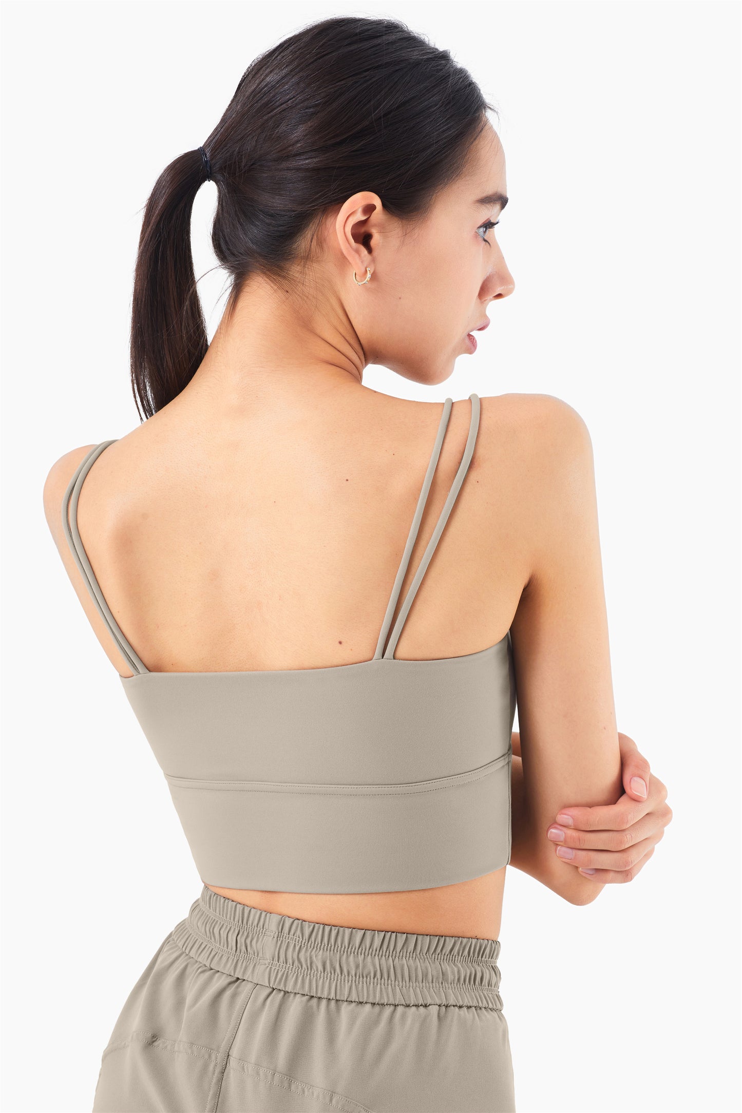 WX1210-BR nuevo chaleco doble halter europeo y americano, ropa interior deportiva para mujer, copa tridimensional, sujetador de yoga con espalda a la moda