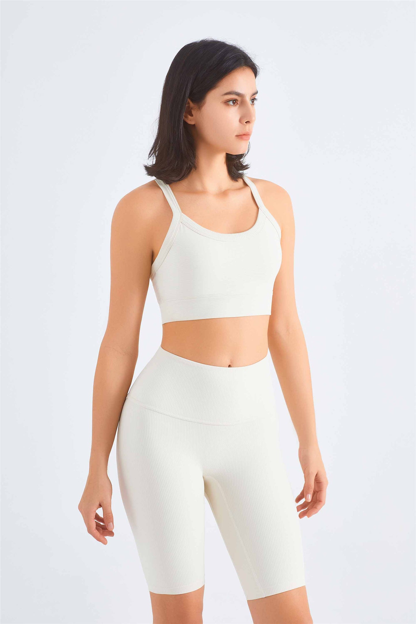 WX1462-FPS New European Ribbed Sports Bra Shock Absorbing Fitness Bra Women cross Slimming beauty back sports vest
