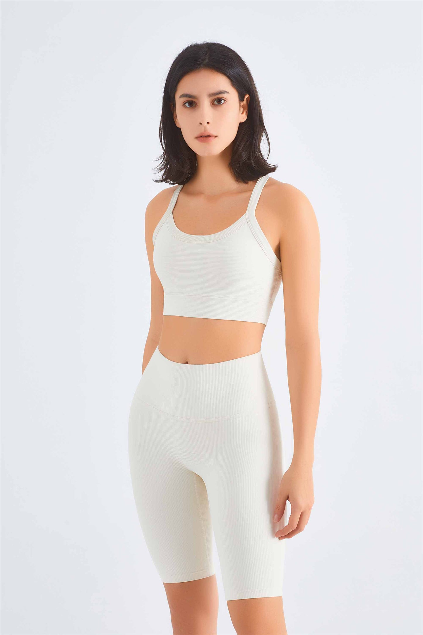 WX1462-FPS New European Ribbed Sports Bra Shock Absorbing Fitness Bra Women cross Slimming beauty back sports vest