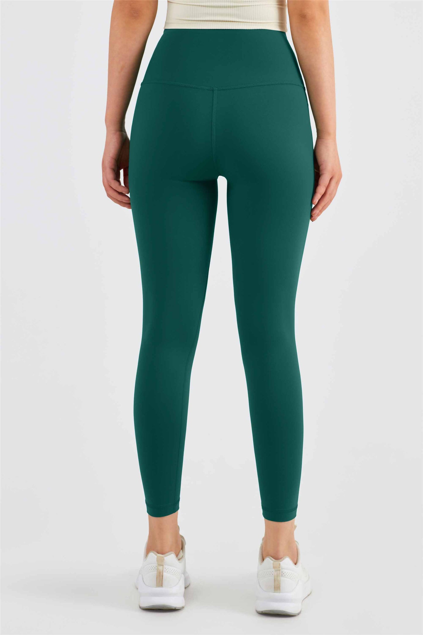 CK1525-Nuls Waist-hugging yoga pants Women's T-line anti-curl tights Peach Hip Lift Exercise pants