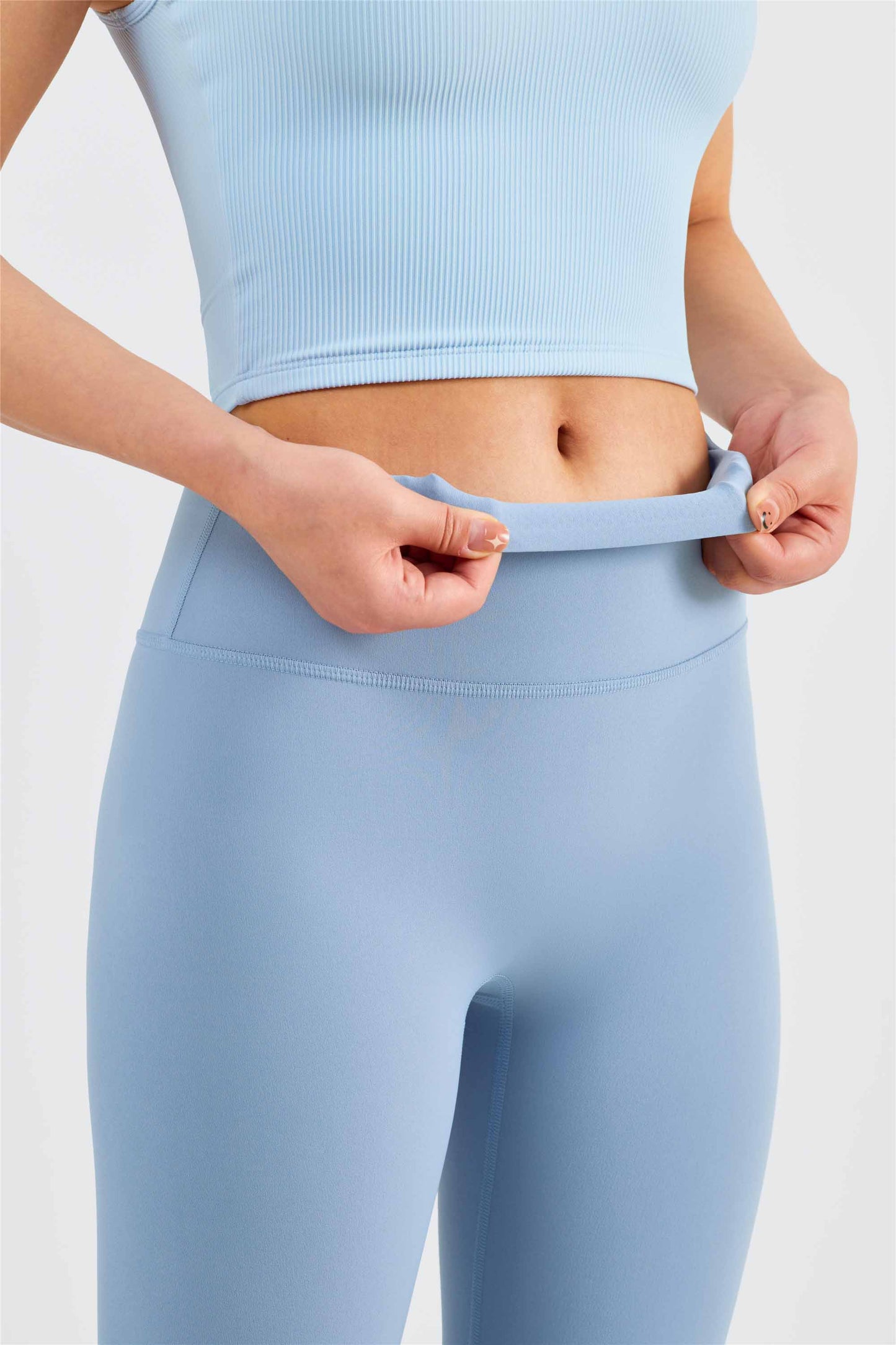 CK1525-Nuls Waist-hugging yoga pants Women's T-line anti-curl tights Peach Hip Lift Exercise pants
