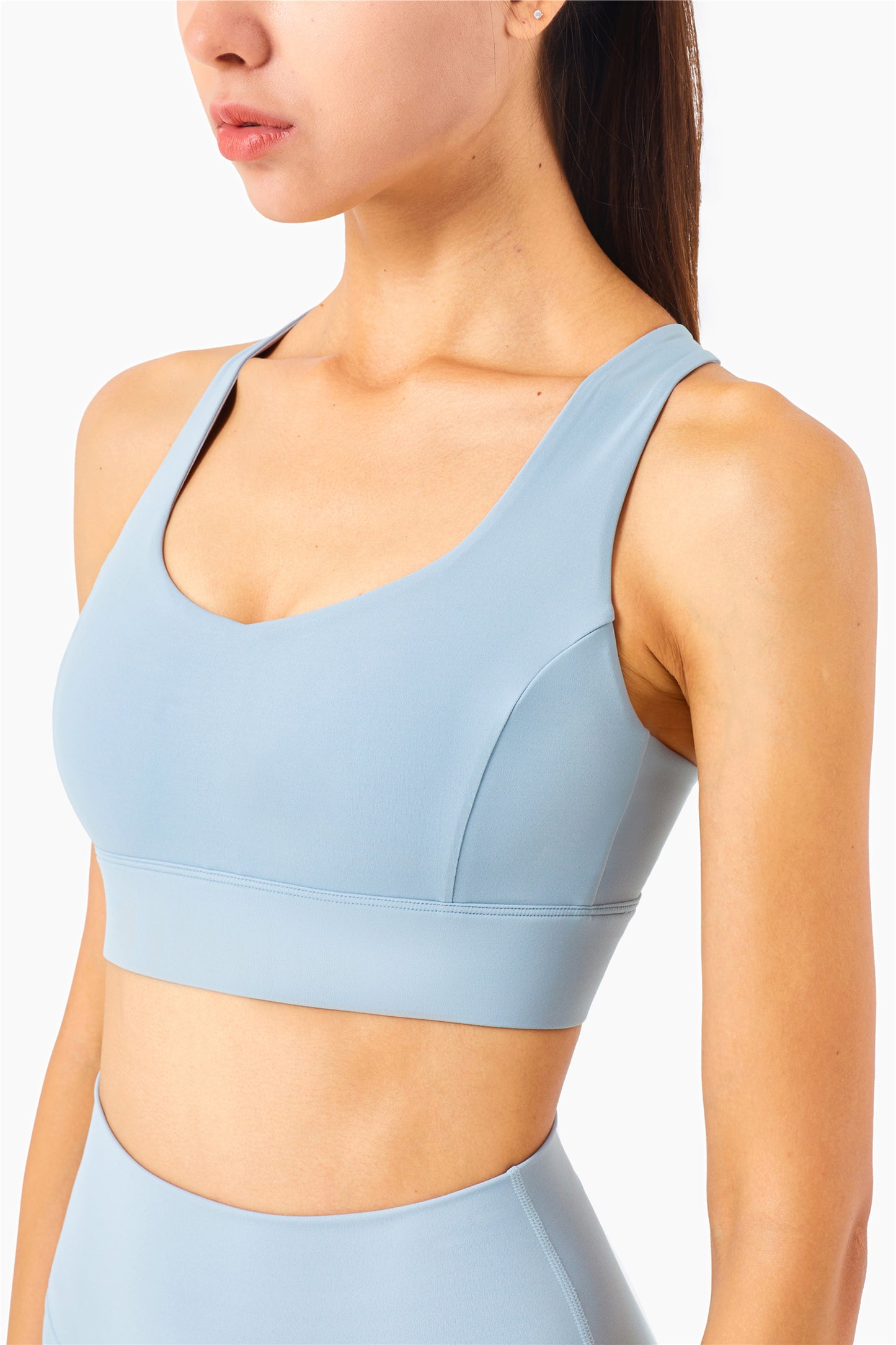 Chaleco deportivo de alta resistencia serie WX1217-BRLUX, ropa interior de Yoga ahuecada de malla, Sujetador deportivo que absorbe los golpes