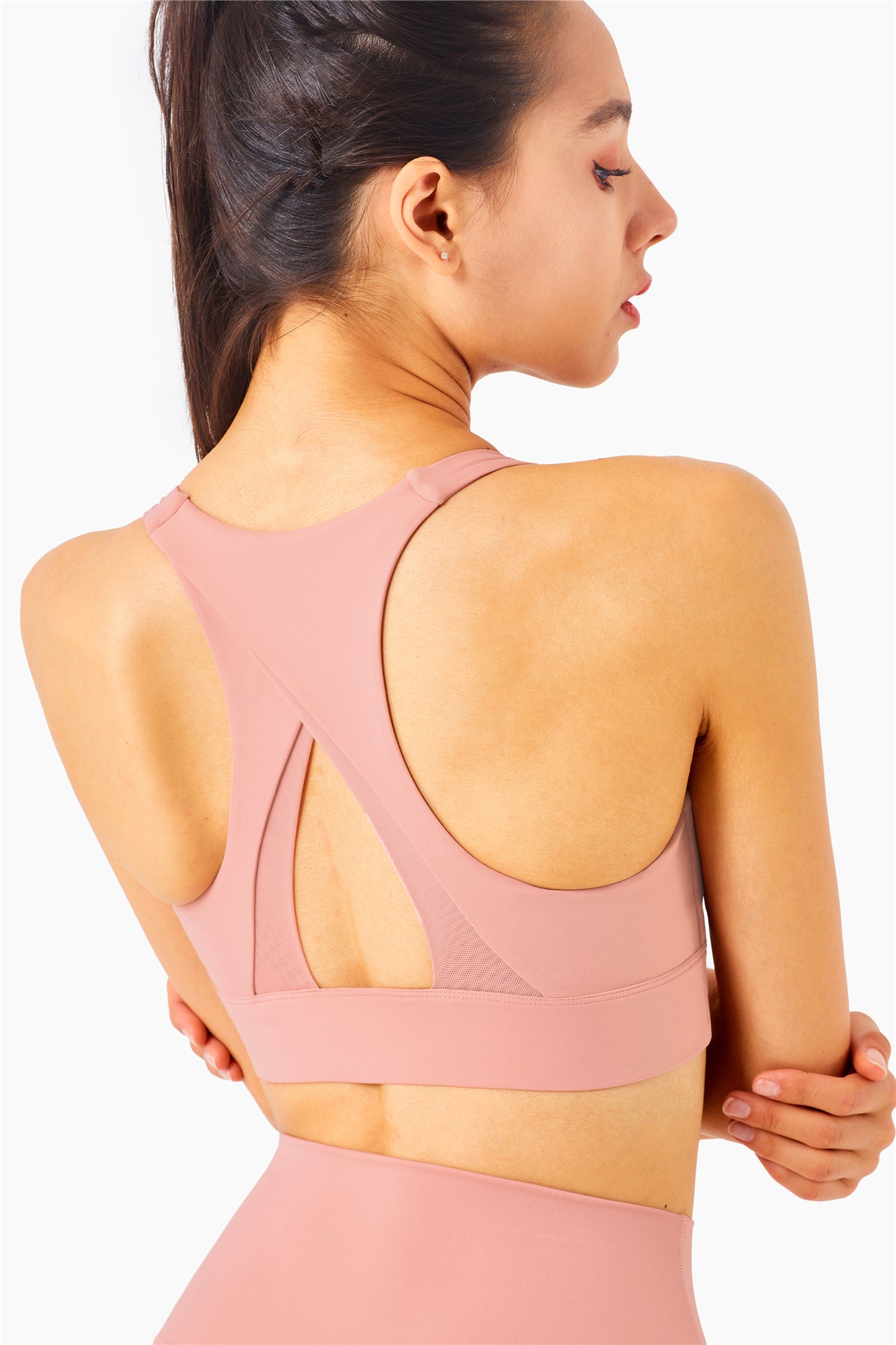 Chaleco deportivo de alta resistencia serie WX1217-BRLUX, ropa interior de Yoga ahuecada de malla, Sujetador deportivo que absorbe los golpes