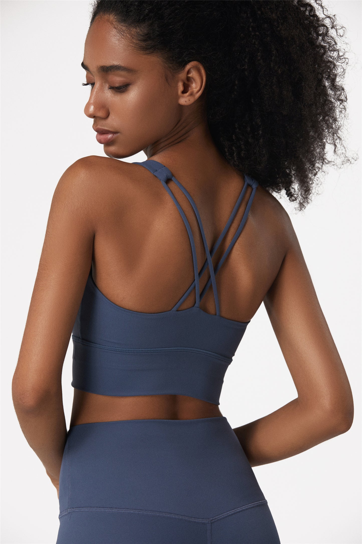 WX1230NULS Cómodo sujetador deportivo todo en uno para mujer, Europa y Estados Unidos, chaleco absorbible con suspensión trasera de belleza cruzada