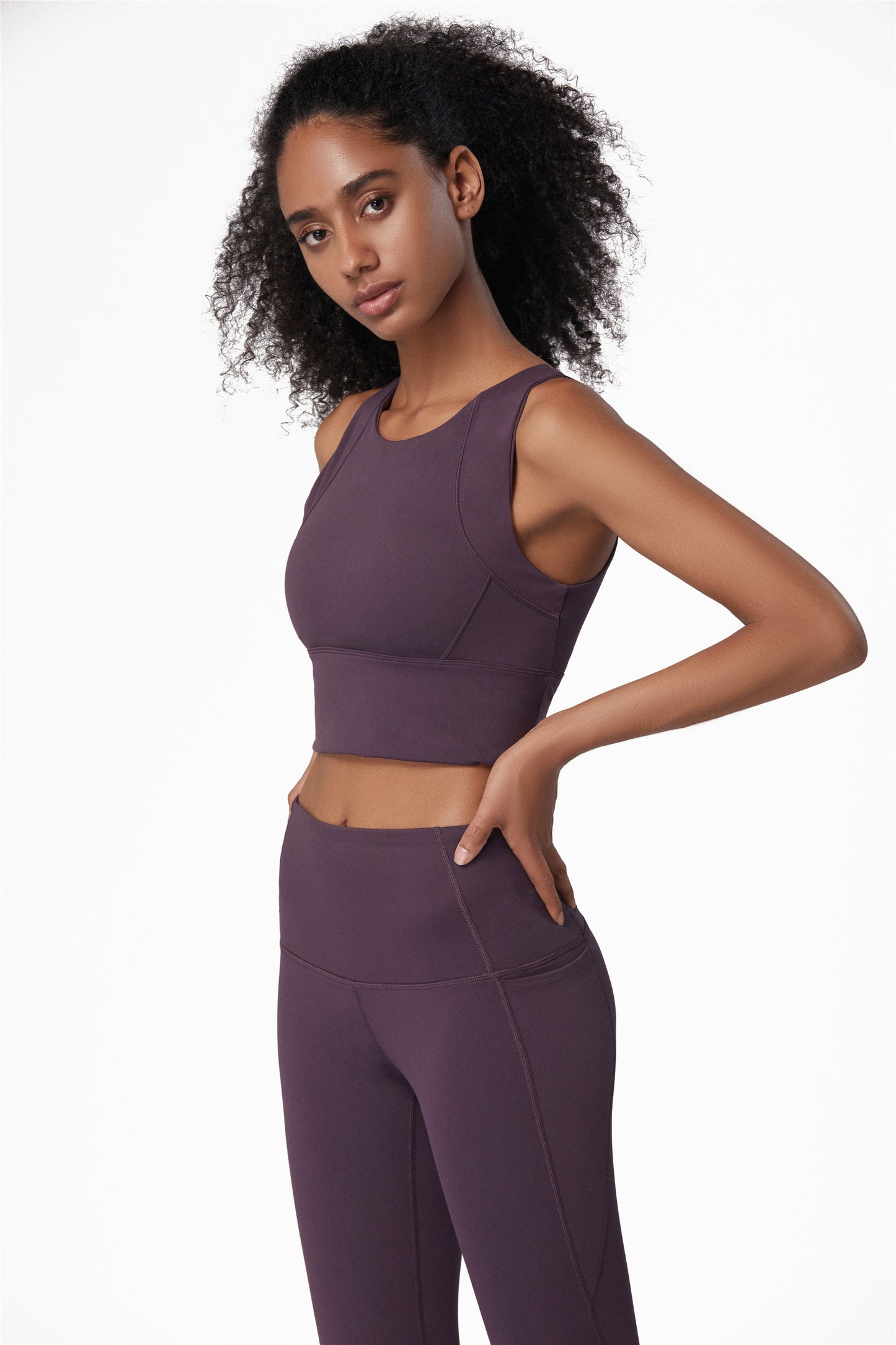 CK1227-BR Pantalones deportivos con forma de soporte de alta resistencia, pantalones de yoga de cintura alta para correr, ropa ajustada para yoga y fitness con realce de cadera para mujer