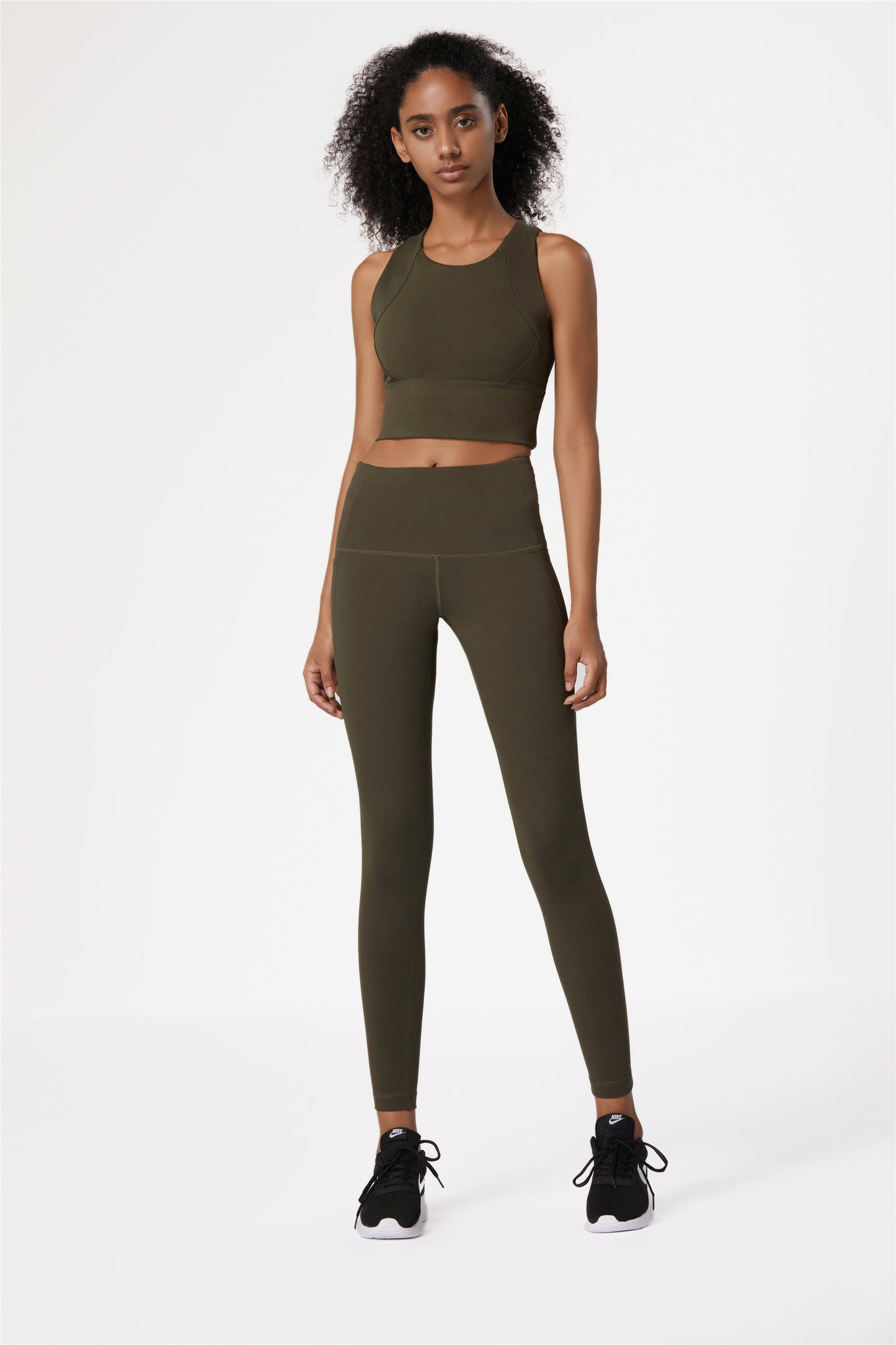 CK1227-BR Pantalones deportivos con forma de soporte de alta resistencia, pantalones de yoga de cintura alta para correr, ropa ajustada para yoga y fitness con realce de cadera para mujer