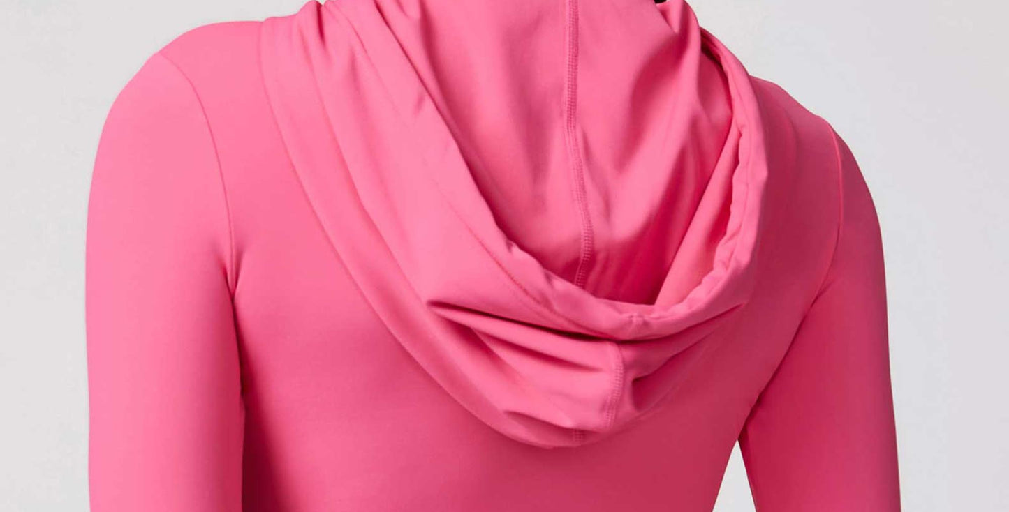 HR8579-2-Hooded quick-drying long-sleeved yoga suit, warm and casual fitness clothing, tight-fitting T-shirt for sports and running
