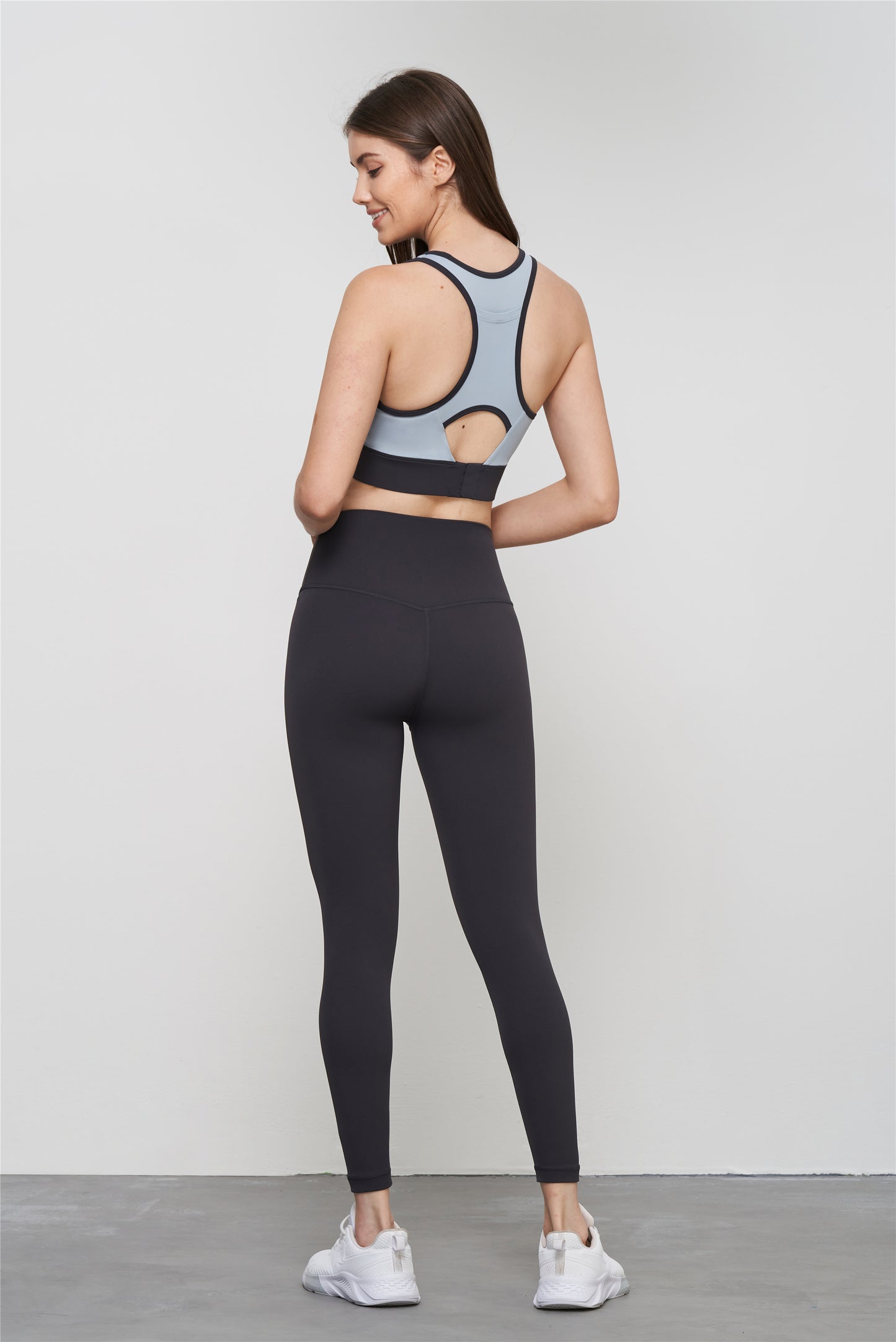 WX011-Lycra ropa interior deportiva de resistencia media color nude bolsillo trasero sujetador de Yoga sujetador de fitness con espalda hueca