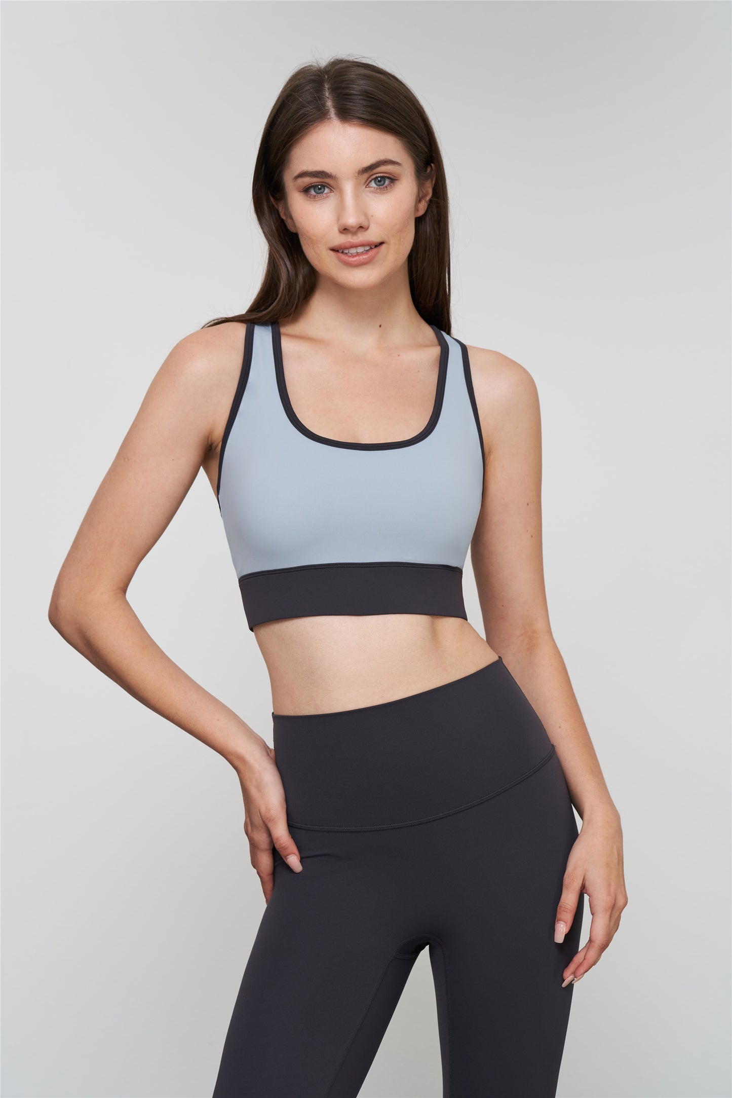 WX011-Lycra ropa interior deportiva de resistencia media color nude bolsillo trasero sujetador de Yoga sujetador de fitness con espalda hueca