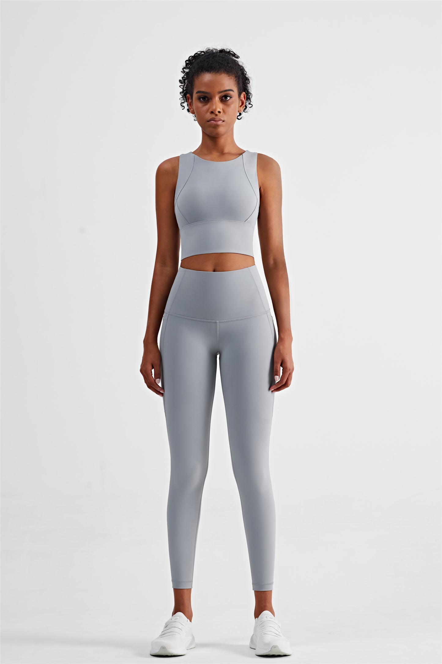 CK1227-BR Pantalones deportivos con forma de soporte de alta resistencia, pantalones de yoga de cintura alta para correr, ropa ajustada para yoga y fitness con realce de cadera para mujer
