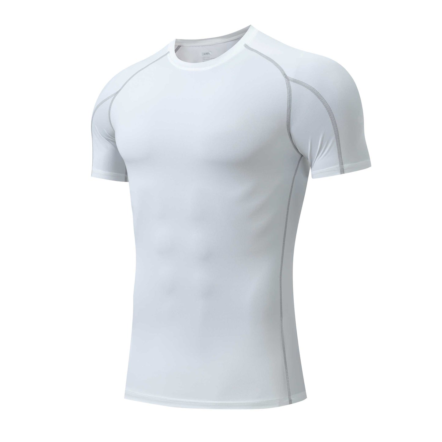 HRYTG1032-Men's PRO tights short sleeve sports running training clothes basketball fitness clothes quick dry short sleeve T-shirt