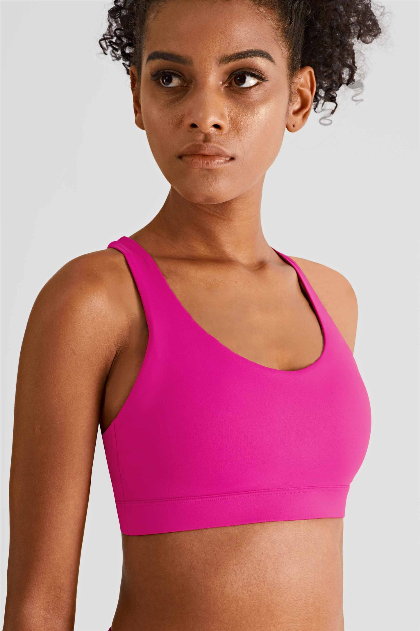 WX1412-BR Nude Yoga Bra X Type Beauty back High strength fitness vest pull in the belly pull together integrated sports underwear women