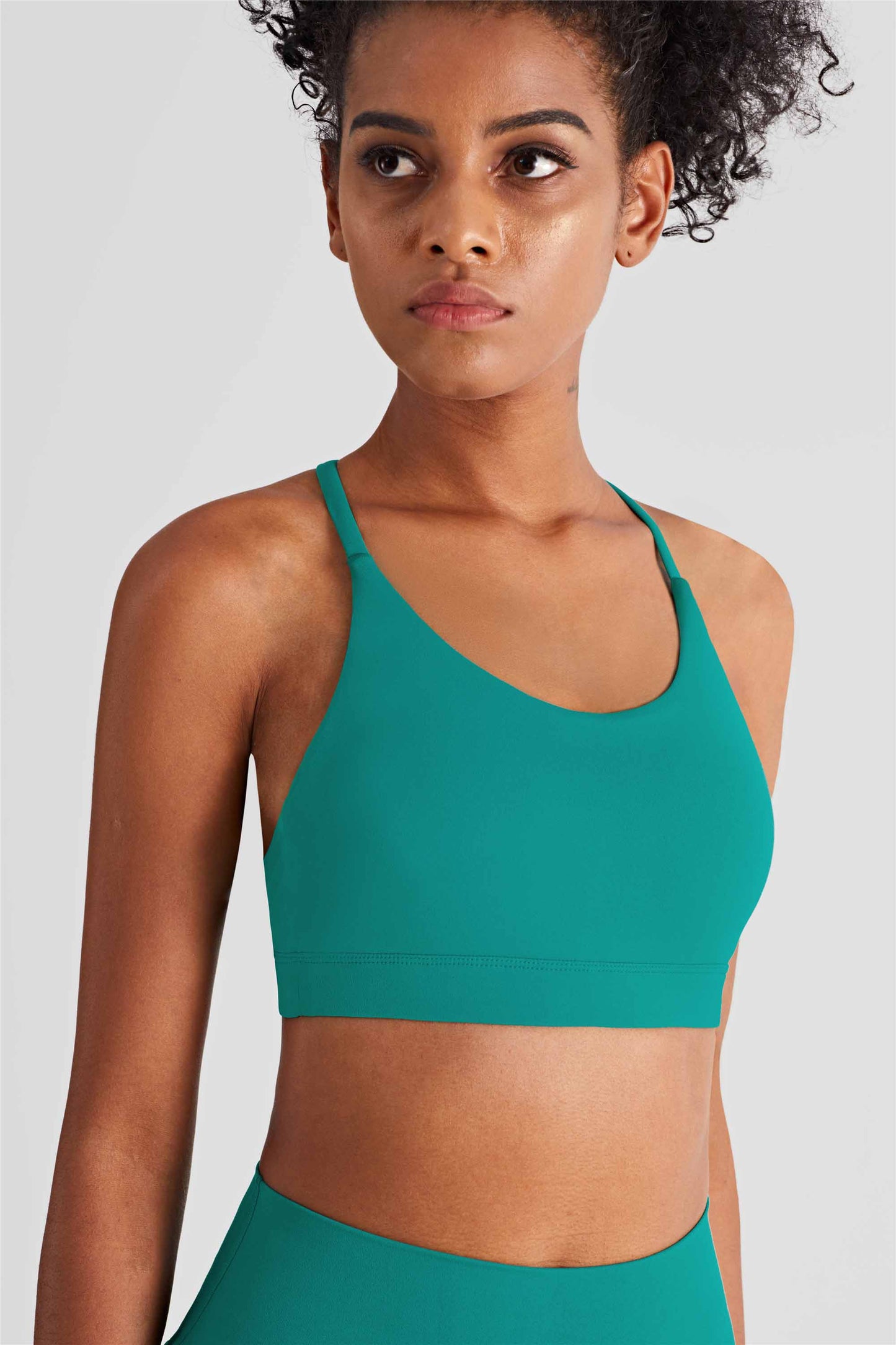 WX1411-NULS Nude halter-neck Yoga Bra Women's Triangular-back sports vest Push-up Sports underwear Yoga top
