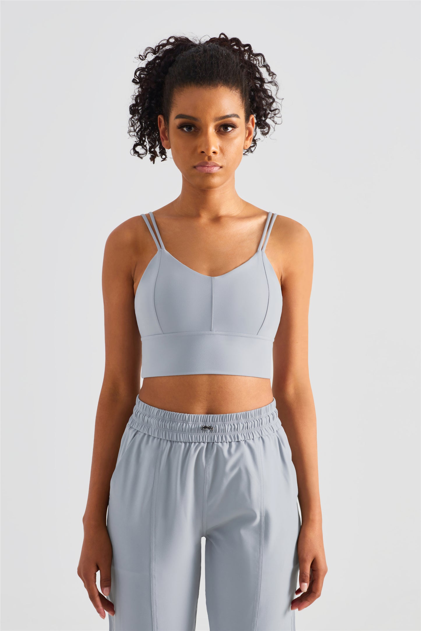 WX1210-BR nuevo chaleco doble halter europeo y americano, ropa interior deportiva para mujer, copa tridimensional, sujetador de yoga con espalda a la moda