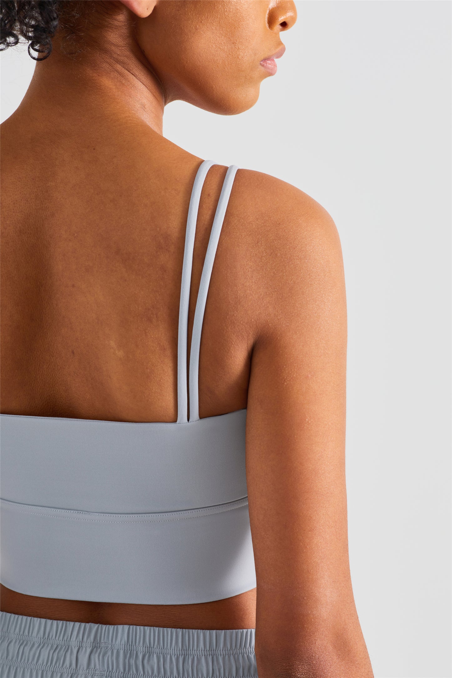 WX1210-BR nuevo chaleco doble halter europeo y americano, ropa interior deportiva para mujer, copa tridimensional, sujetador de yoga con espalda a la moda