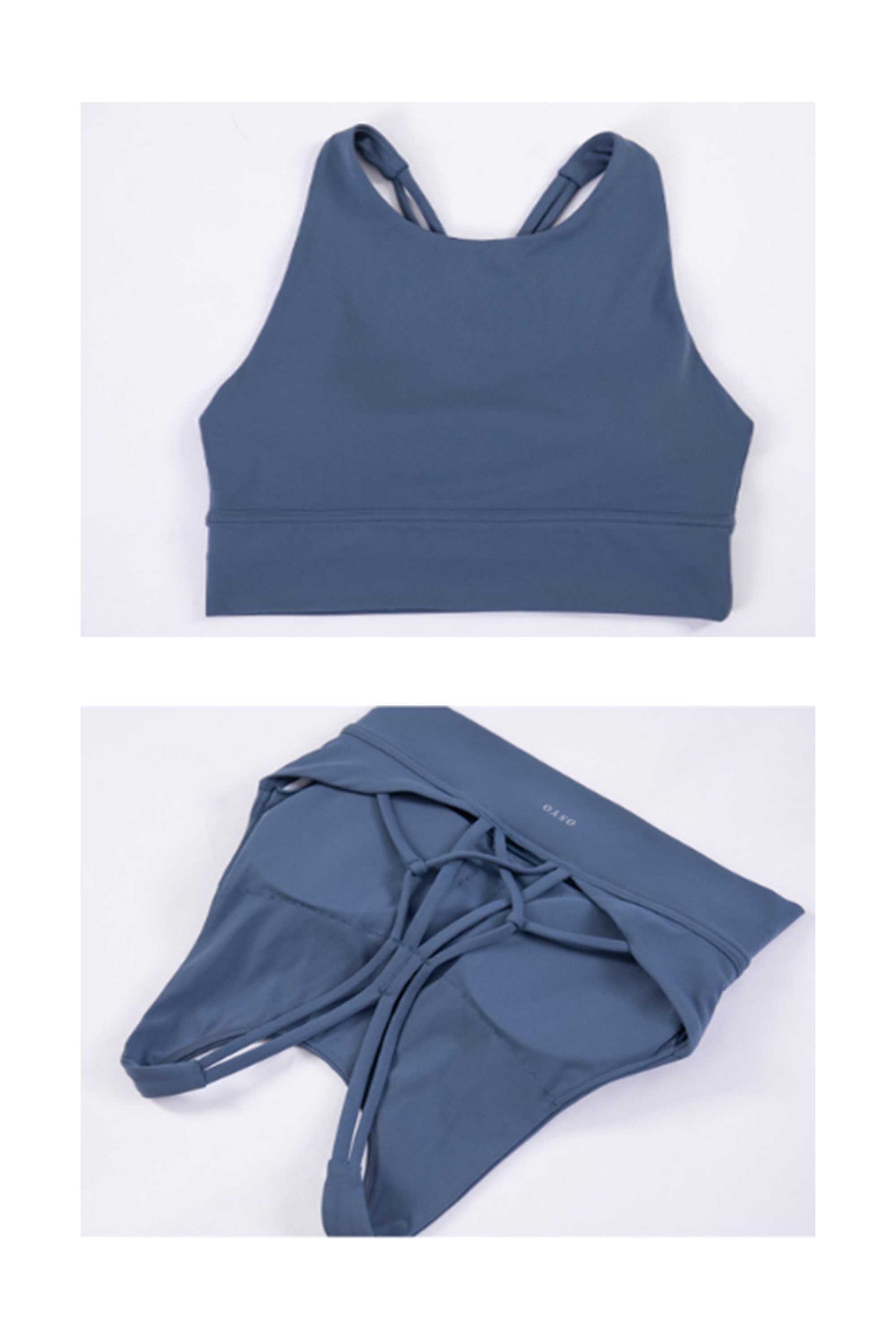 WX1232-NULS Chaleco de yoga desnudo europeo y americano, ropa interior deportiva de resistencia media, parte de atrás bonita Eiffel, sujetador de yoga y fitness con cuello alto