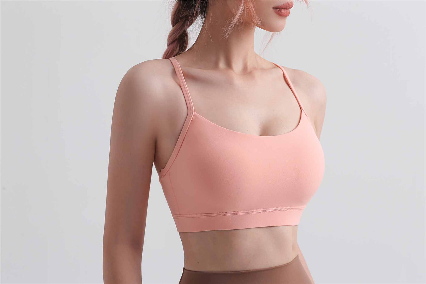 WX1467-Nuls Angel Eyes Cross Strap Yoga vest back Buckle Fitness bra Sports underwear women