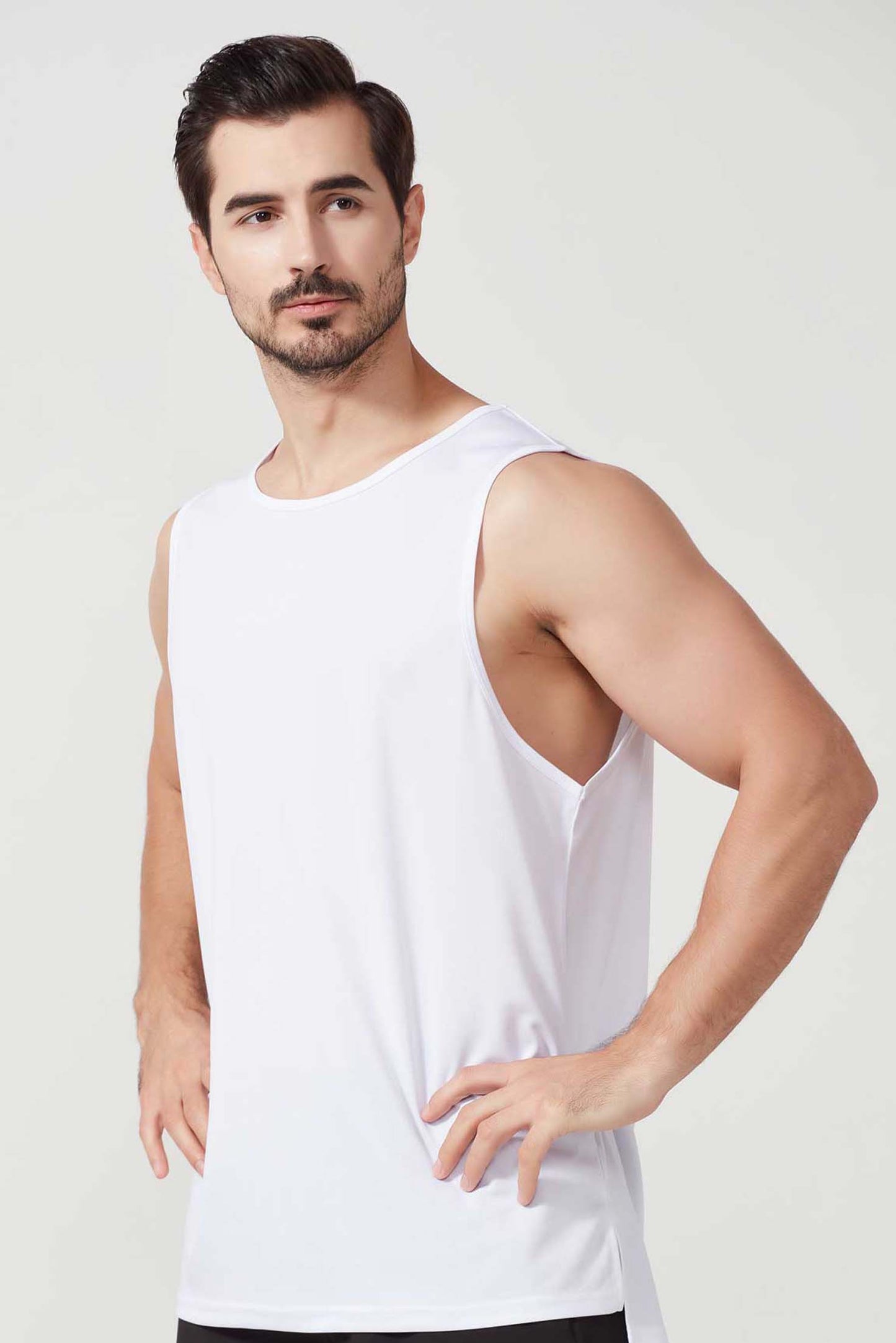 HR2210003-Men's loose summer sports vest, plus size basketball training vest, quick-drying fitness vest