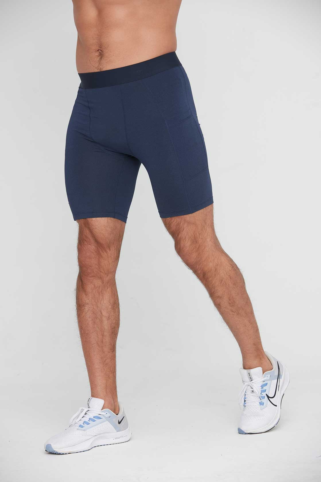 Men's Quick-Dry Compression Capri Cropped Pants for Basketball, Running,  and Training