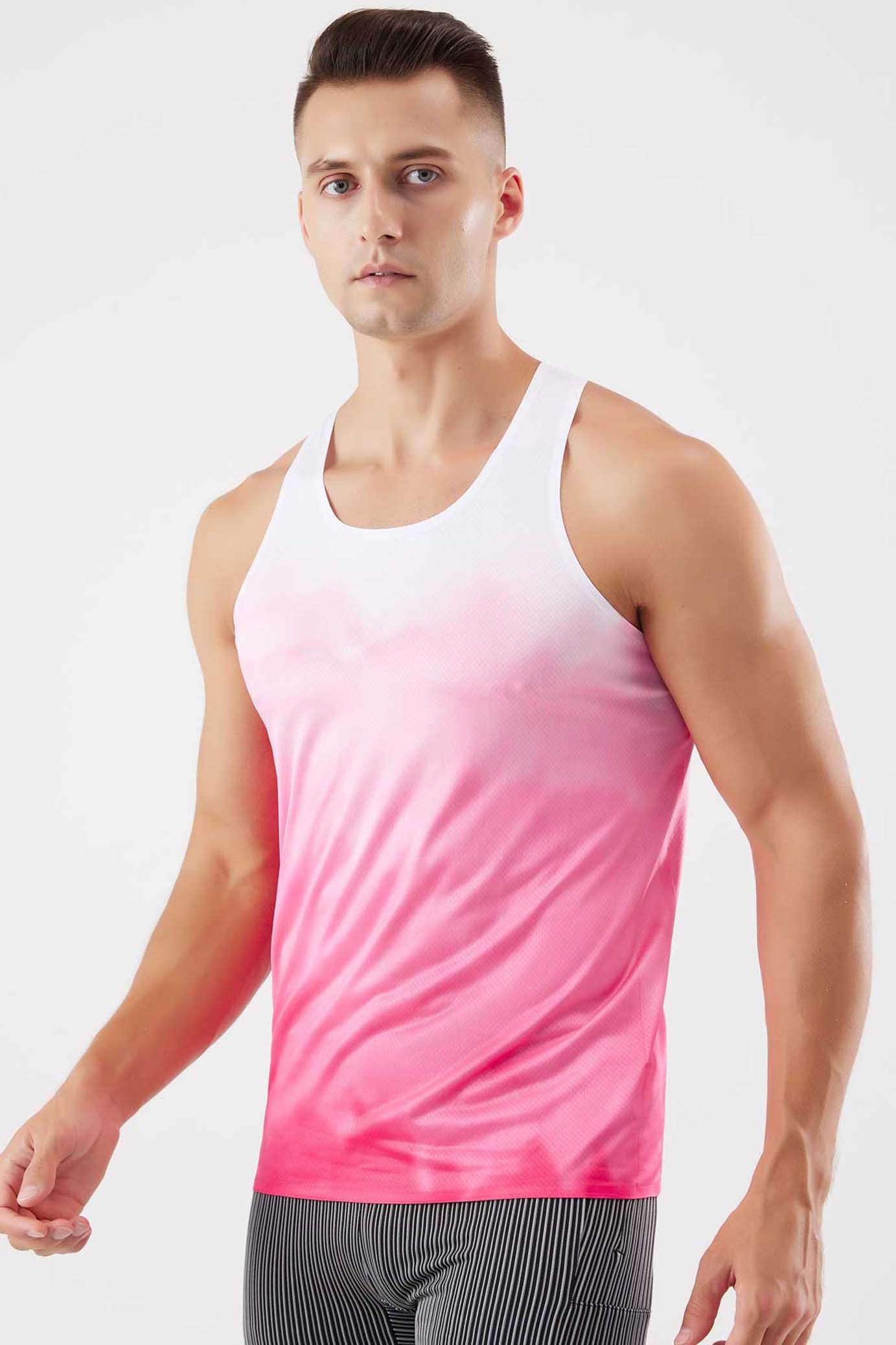 HR23109-Summer marathon advanced quick-drying racing vest fitness vest track and field training clothing sports breathable sleeveless top