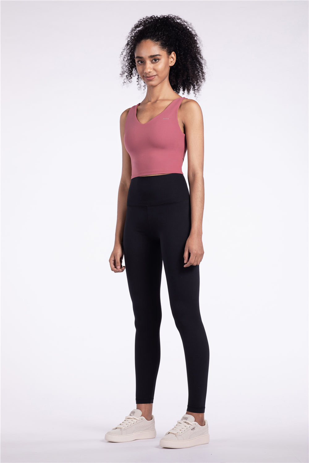 WX1235-NULS Sujetador deportivo integrado con cuello en V color carne, hombros anchos, parte de atrás bonita, ropa interior push-up, chaleco deportivo para Yoga para mujer