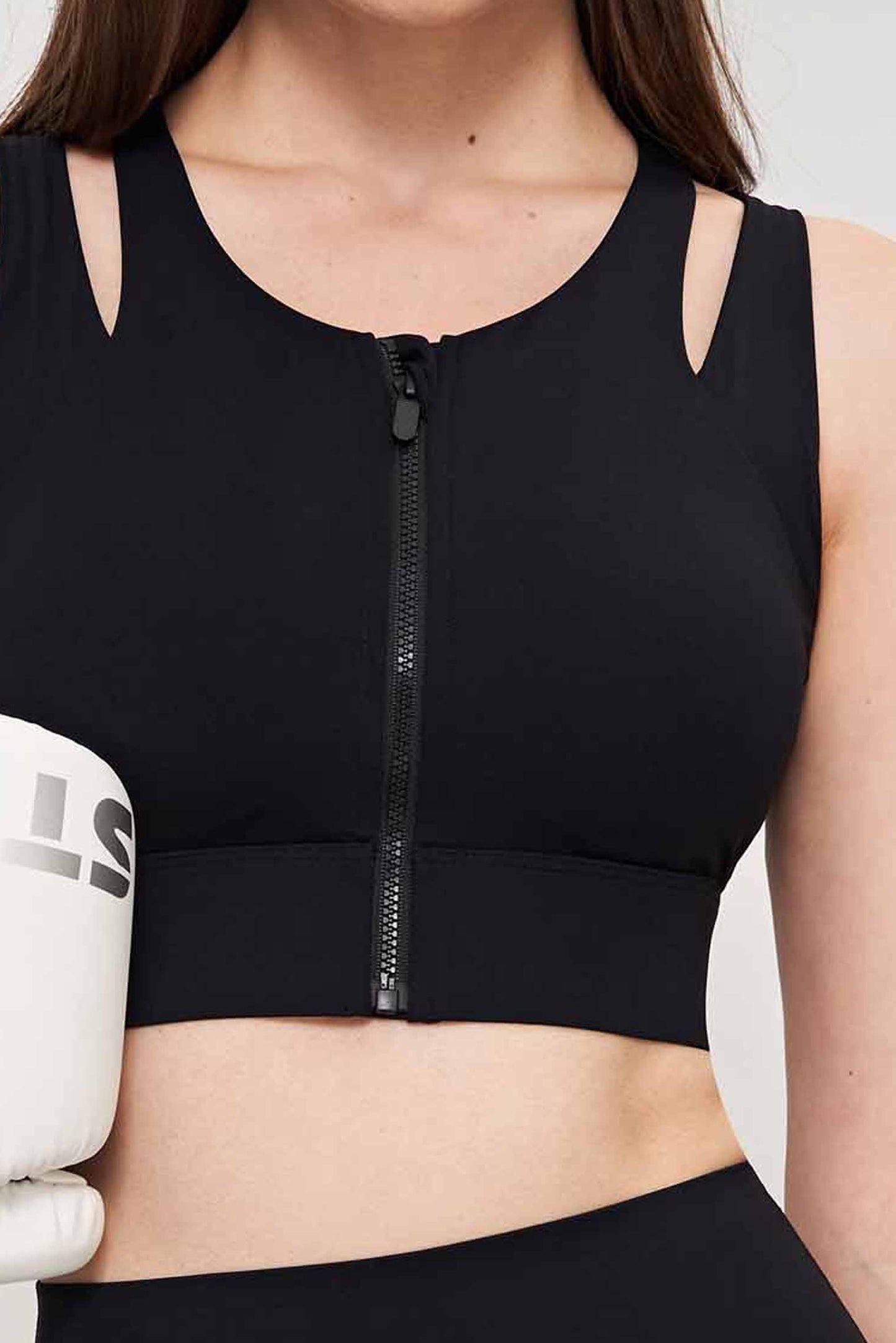 WX1544-NUP High Strength Sports Underwear Women's shock-proof running front zipper Yoga bra Semi-fixed cup fitness vest