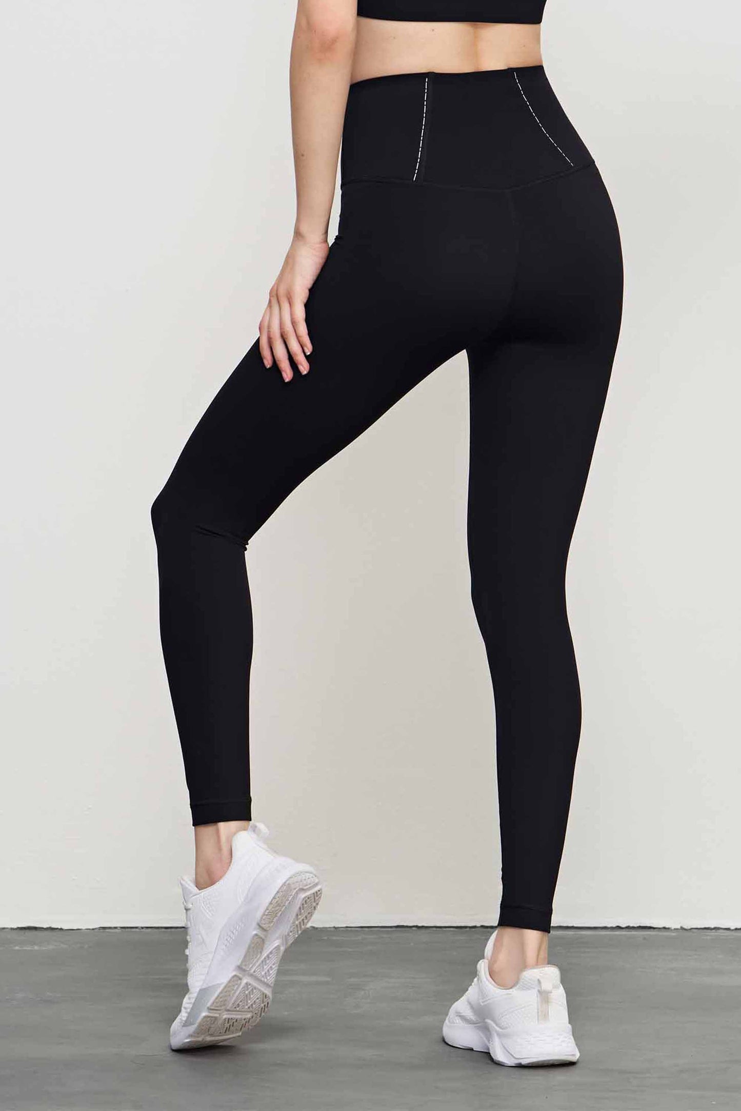 CK1545-Jumping exercise fitness pants women anti-curling waistband reflective buttocks line yoga pants no embarrassing line yoga leggings