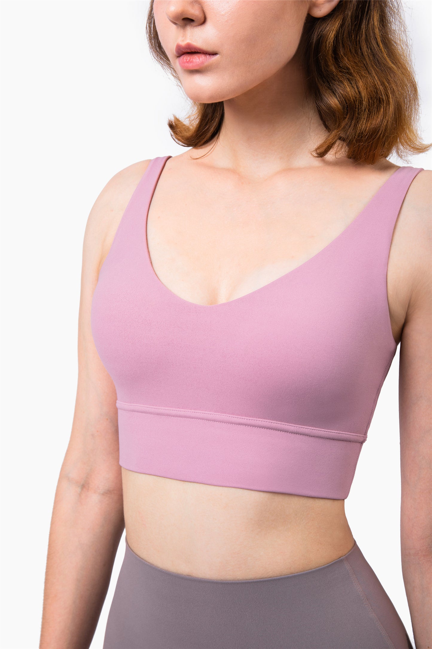 WX1267-NULS new comfortable and naked sports bra with a beautiful back of European and American charm deep V push-up yoga underwear fitness vest