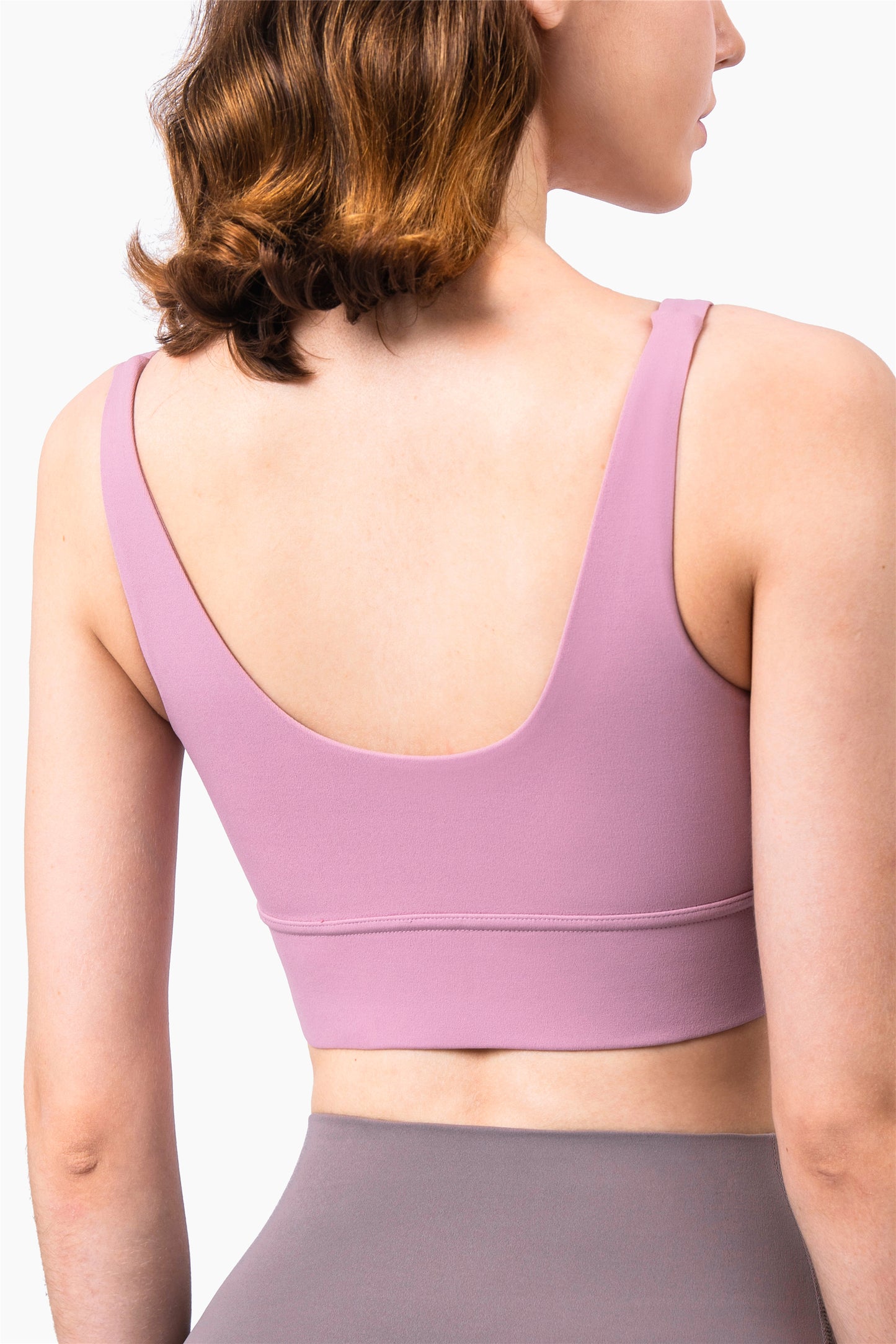 WX1267-NULS new comfortable and naked sports bra with a beautiful back of European and American charm deep V push-up yoga underwear fitness vest