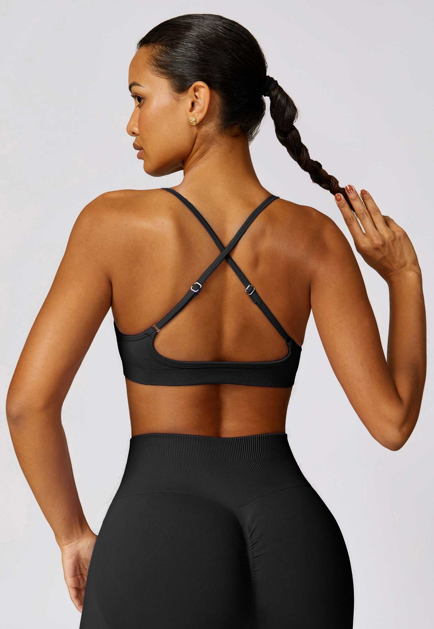 HR7502-1-Seamless yoga bra for a beautiful back, quick-drying and tight-fitting sports underwear, versatile fitness clothing for women