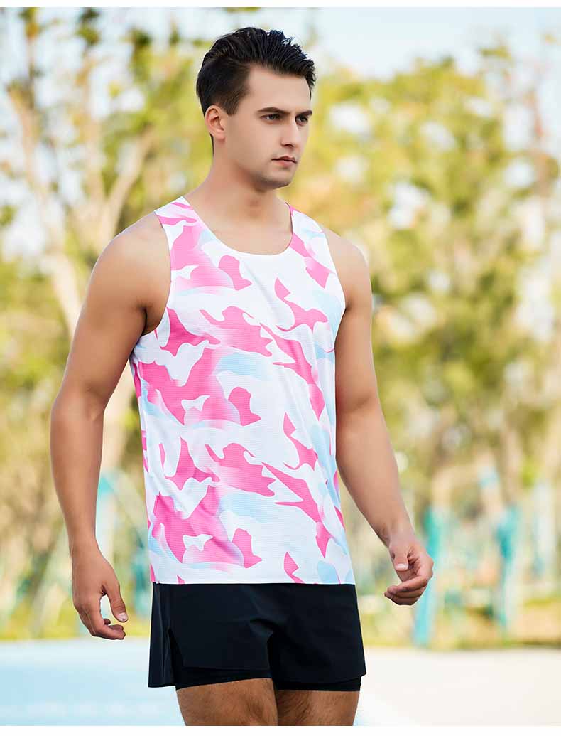 HRYT23103-Summer sports vest for men loose plus size basketball training vest quick dry fitness vest