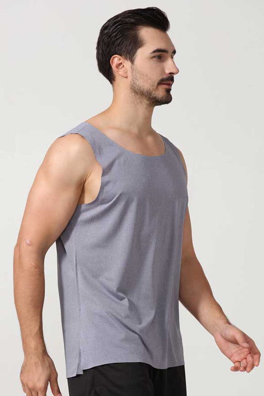 HRD10024-Summer new lightweight running vest for men, sleeveless for gym training, adhesive closure for outdoor marathon racing