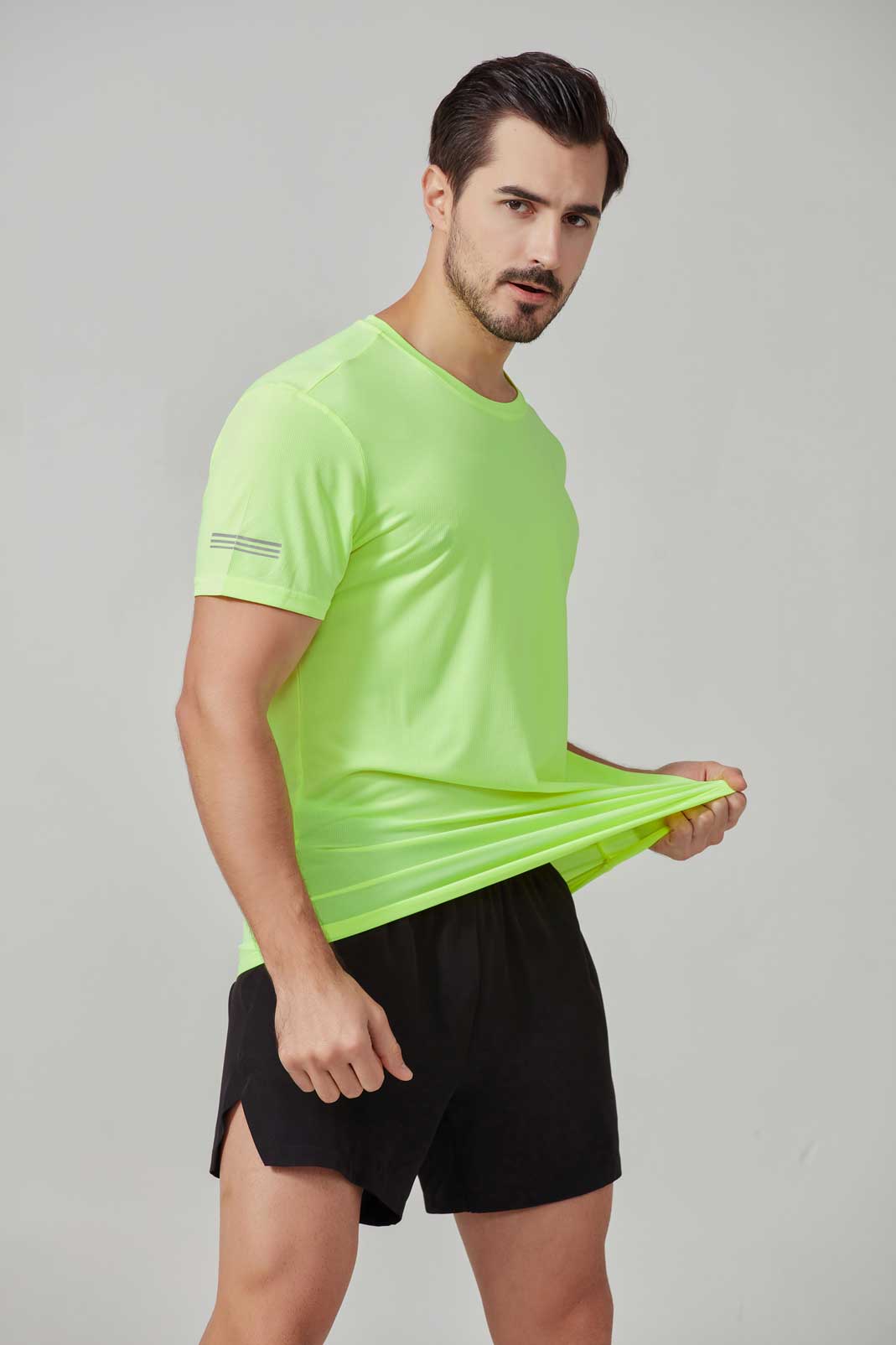 HRDT1004-Sports quick-drying T-shirt, outdoor running leisure short-sleeved cross-border loose fitness short-sleeved shirt.