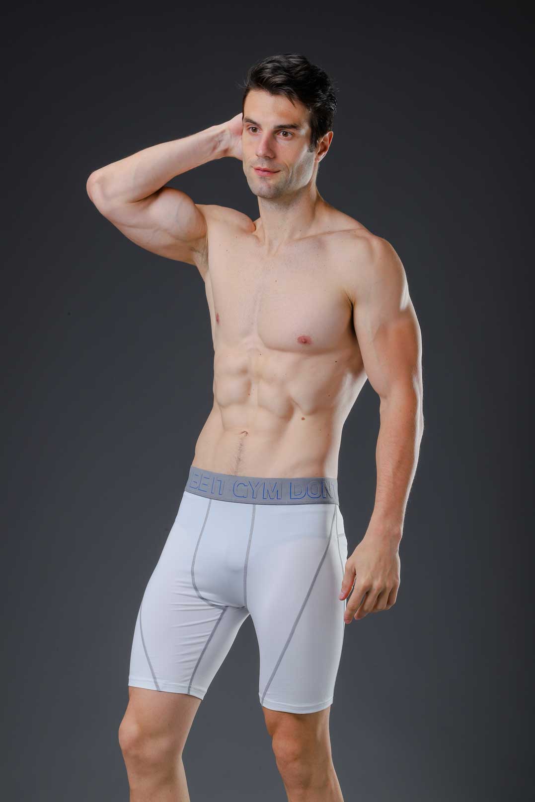 HRG1012-Men's tight-fitting sports shorts, cross-border running fitness shorts, basketball base layer training quick-drying compression pants