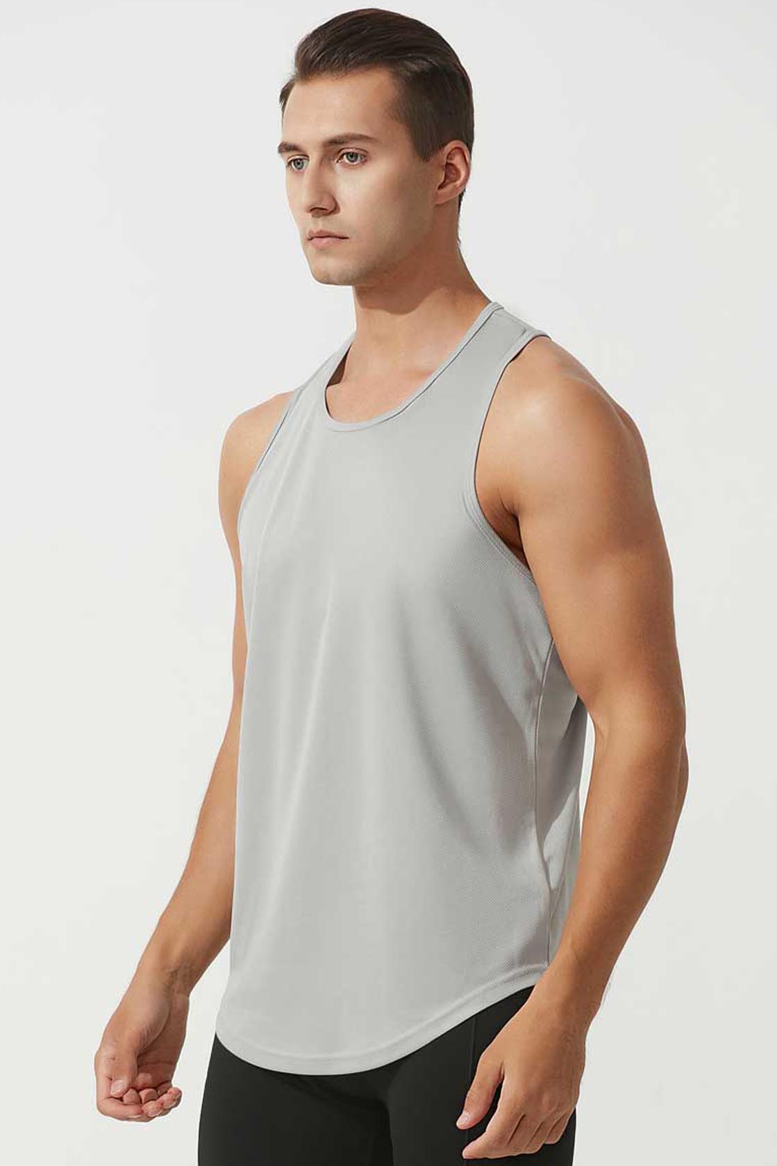 HR2210004-Men's loose summer sports vest, plus size basketball training vest, quick-drying fitness vest