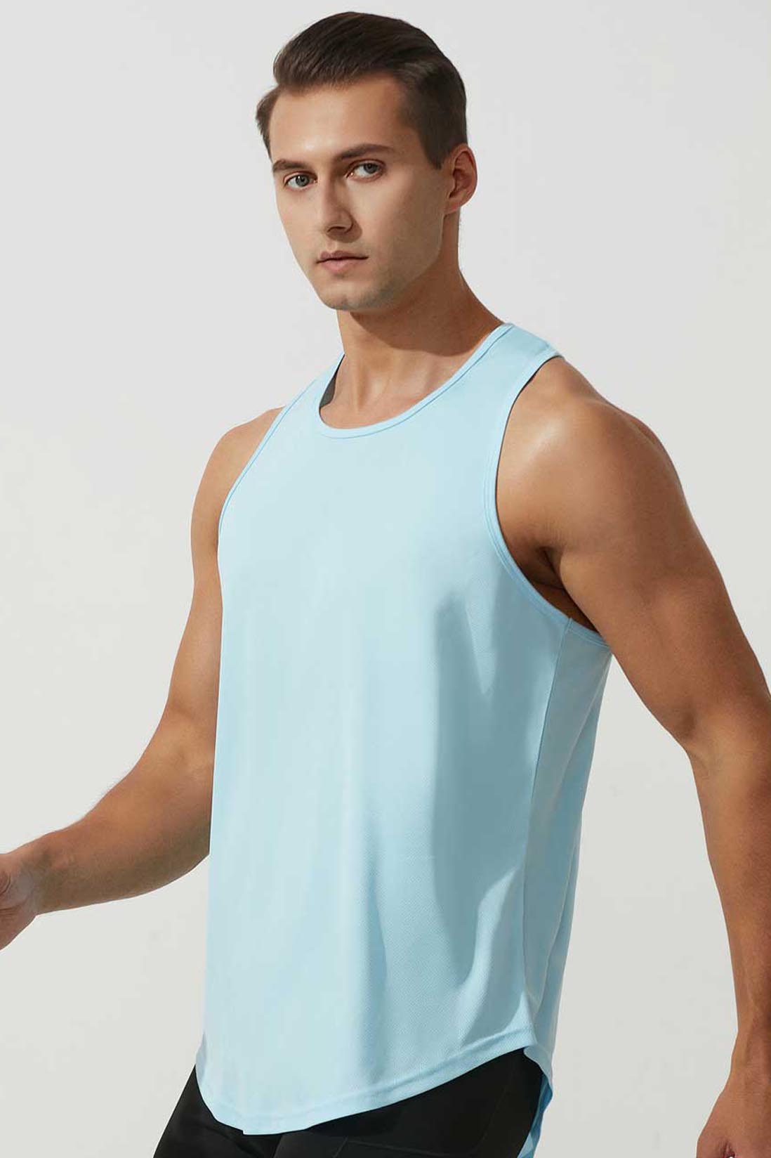 HR2210004-Men's loose summer sports vest, plus size basketball training vest, quick-drying fitness vest